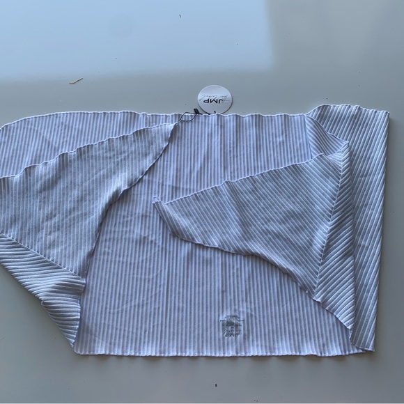 NWT JMP the label TAHITI MINI SARONG WRAP SKIRT - WHITE SHIMMER - Picture 9 of 9